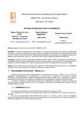 Verifica&ccedil;&atilde;o de Medidores de Fronteira