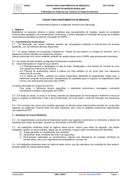NTC 910100 Caixas de Medi&ccedil;&atilde;o e CMM - Met&aacute;licos