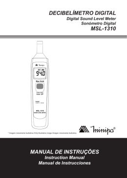 manual de instruções decibelímetro digital msl-1310