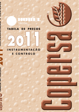 INSTRUMENTA&Ccedil;&Atilde;O E CONTROLO TABELA DE PRE&Ccedil;OS