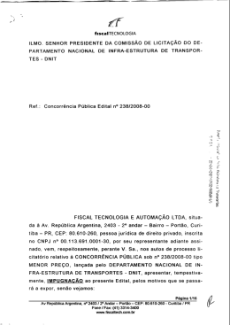 Impugnação ao Edital apresentado pela Fiscal Tec. e