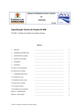 Especifica&ccedil;&atilde;o T&eacute;cnica de Projeto N&ordm; 008