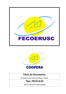 FECO D 04 - Entrada Consumidora de Baixa Tens&atilde;o