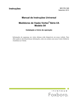 Instru&ccedil;&otilde;es Manual de Instru&ccedil;&otilde;es Universal Medidores de