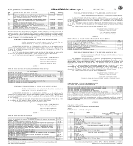 Diario da Uni&atilde;o &ndash; Novas Taxas
