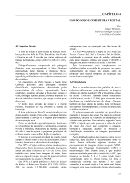 USO DO SOLO E COBERTURA VEGETAL