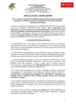 EDITAL N 01/2015 &ndash; GR/ARI (retificado)