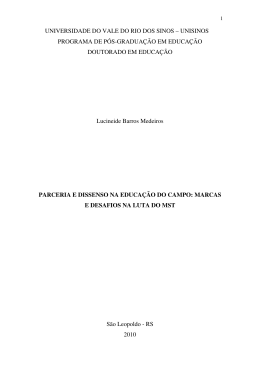 Parceria e dissenso na Educa&ccedil;&atilde;o do Campo