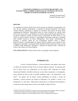 A filosofia freiriana e o ensino brasileiro