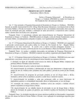 PROJETO DE LEI Nº 199/2009 Deputado(a) Alberto Oliveira Institui