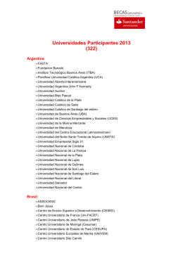 Universidades Participantes 2013 (322)