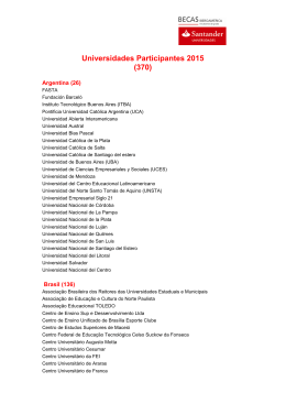 Lista de Universidades Participantes.