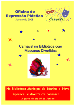 Oficina de Expressão Plástica Carnaval na Biblioteca com Mascaras