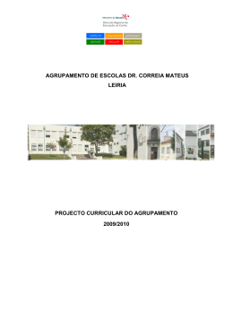 projecto curricular do agrupamento