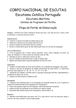 Etapa de Patr&atilde;o de Embarca&ccedil;&atilde;o