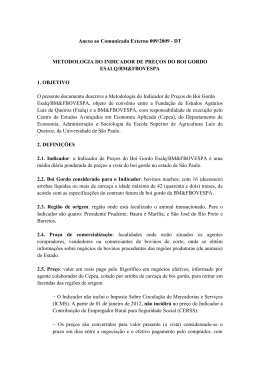 DT METODOLOGIA DO INDICADOR DE PRE&Ccedil;OS