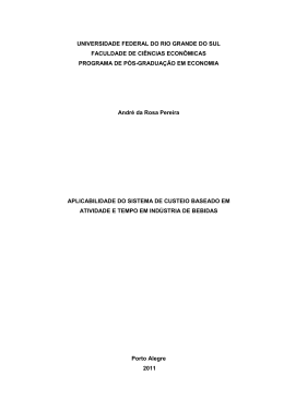 Aplicabilidade do sistema de custeio baseado em atividade e tempo