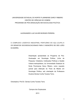 o complexo log&iacute;stico industrial portu&aacute;rio do a&ccedil;u (clipa)