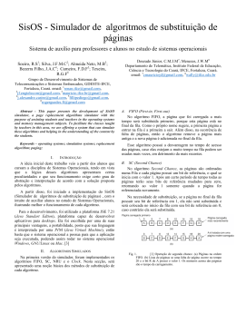 SisOS (Simulador de algoritmos de substitui&ccedil;&atilde;o de