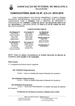 coNvocAT&Oacute;RIA (SUB-14) N&deg;. 4,5 e 6 / 2014-2015