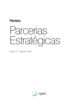 Revista Parcerias Estrat&eacute;gicas Vers&atilde;o integral em PDF