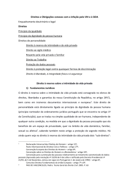 Direitos e Obriga&ccedil;&otilde;es conexos com a infe&ccedil;&atilde;o pelo VIH e &agrave; SIDA