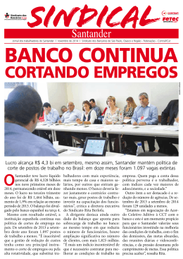 banco continua - Sindicato dos Bancários e Financiários de São