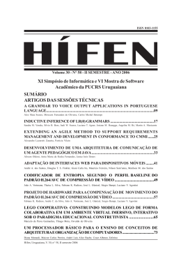 Sumário da Revista Hífen ()
