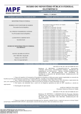 Publicada no DMPF-e, Brasília, DF, 8 out. 2015. Caderno