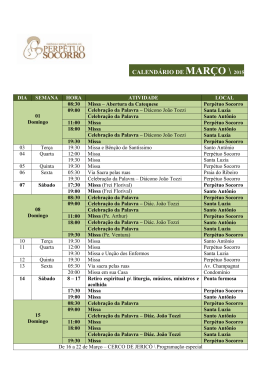 calendário de março \ 2015 - Nossa Senhora do Perpétuo Socorro