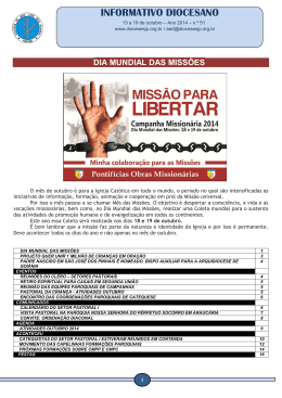 INFORMATIVO DIOCESANO