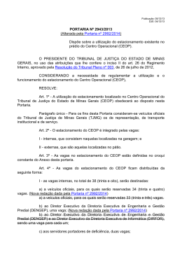 PORTARIA Nº 2943/2013 - Tribunal de Justiça de Minas Gerais