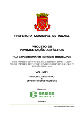 PROJETO DE PAVIMENTA&Ccedil;&Atilde;O ASF&Aacute;LTICA