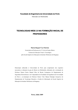 tecnologias web 2.0 na formação inicial de professores