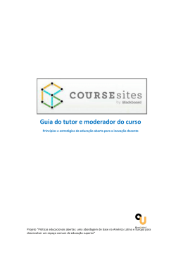 Guia do tutor e moderador do curso