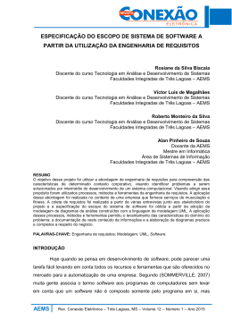 Especifica&ccedil;&atilde;o do Escopo de Sistema de Software.