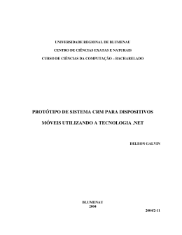 prot&oacute;tipo de sistema crm para dispositivos m&oacute;veis utilizando a