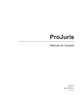 Usu&aacute;rio - Software jur&iacute;dico ProJuris