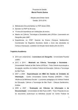 Proposta de Gest&atilde;o: Marcel Pereira Santos Elei&ccedil;&atilde;o para Diretor
