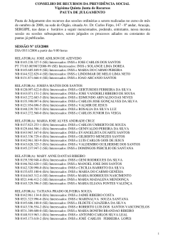 CONSELHO DE RECURSOS DA PREVIDÊNCIA SOCIAL Vigésima