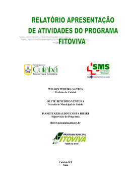 WILSON PEREIRA SANTOS Prefeito de Cuiab&aacute; OLETE BENEDITO