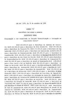 LEI NC.) 7.835, de 10 de outubro de 1989 ADENDO "A"