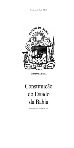 Constituição do Estado da Bahia