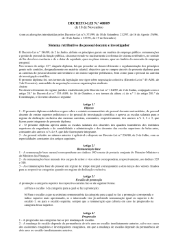 Decreto-Lei n.&ordm; 408/89, de 18 de Novembro