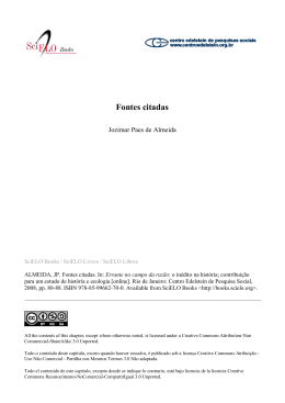 Fontes citadas - SciELO Livros
