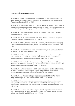 PUBLICA&Ccedil;&Otilde;ES &ndash; REFER&Ecirc;NCIAS ALVES, G. B. Estado