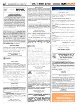 BEMPARANÁ 22 Publicidade Legal