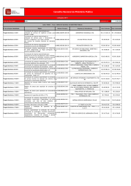 Quadro de Licita&ccedil;&otilde;es 2011 - Conselho Nacional do Minist&eacute;rio P&uacute;blico