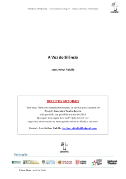 em portugu&ecirc;s - Projeto Conex&otilde;es Teatro Jovem