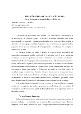 EDUCA&Ccedil;&Atilde;O POPULAR E EMANCIPA&Ccedil;&Atilde;O SOCIAL: Converg&ecirc;ncias